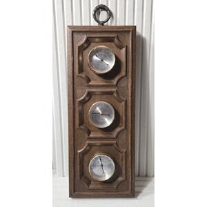 Vintage Springfield Weather Station‎ Wall Thermometer Barometer Humidity Meter